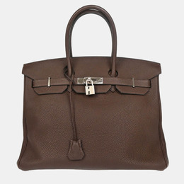 Hermes: Коричневая сумка  Birkin 35