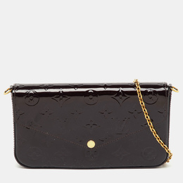 Louis Vuitton: Бордовая сумка  Pochette