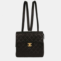 Chanel: Чёрный рюкзак 