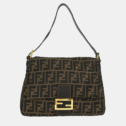 Fendi: Коричневая сумка  Baguette
