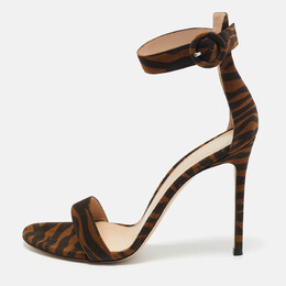 Gianvito Rossi: Коричневые сандалии  Portofino