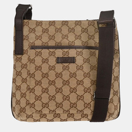 Gucci: Бежевая сумка  GG