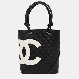 Chanel: Чёрная сумка-шоппер 