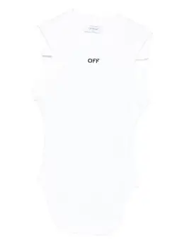 Off-White: Белый топ 