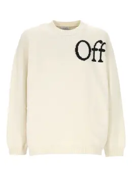 Off-White: Бежевый свитер 