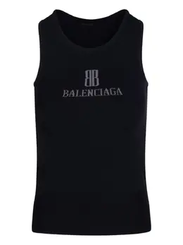 Balenciaga: Майка с принтом 