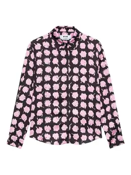 MSGM: Рубашка с растительным принтом 
