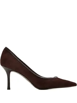 Tory Burch: Тёмные туфли  Double T