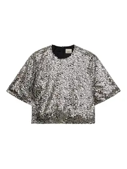 ISABEL MARANT: Серебристый топ 
