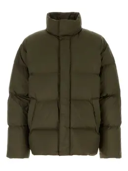 Saint Laurent: Пальто  Puffer цвета хаки