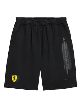 PUMA: Чёрные шорты  Ferrari