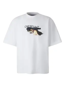 Off-White: Белая футболка 