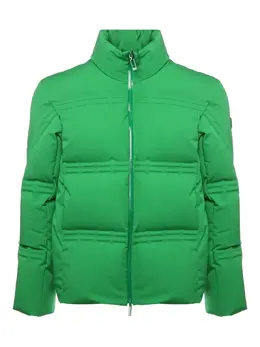 Moncler: Зелёное пальто 