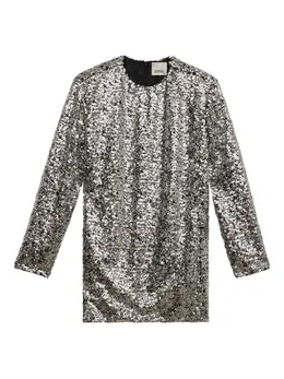ISABEL MARANT: Серебристое платье 