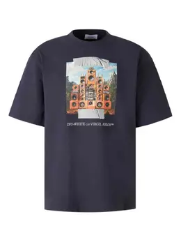 Off-White: Футболка с принтом 