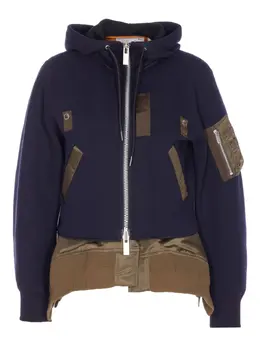 sacai: Синяя толстовка 