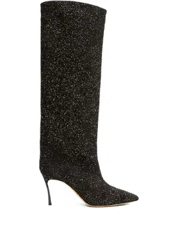 Casadei: Чёрные ботинки 
