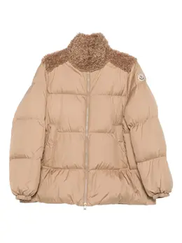 Moncler: Бежевая куртка 