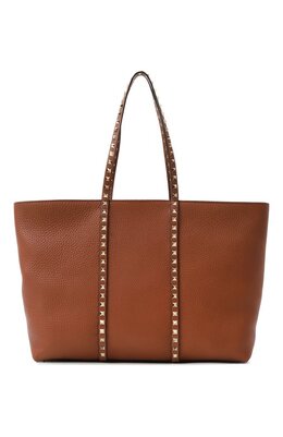 Valentino: Коричневая сумка  Rockstud