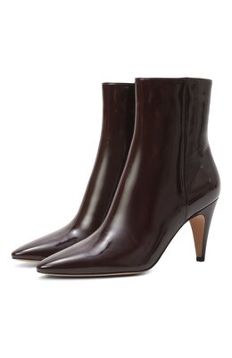 Gianvito Rossi: Бордовые ботинки 