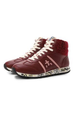 Premiata will be: Бордовые кроссовки 