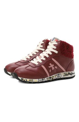 Premiata will be: Бордовые кроссовки 