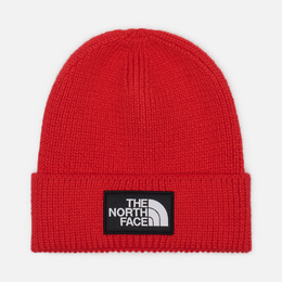 The North Face: Красная шапка  Logo Box
