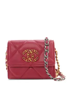 CHANEL Pre-Owned: Красный картхолдер 