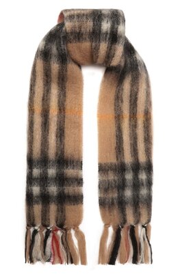 Burberry: Бежевый шарф 