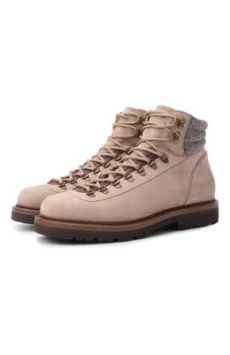 Brunello Cucinelli: Бежевые ботинки 