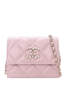 CHANEL Pre-Owned: Розовый картхолдер 