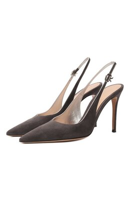 Gianvito Rossi: Серые туфли  Ribbon