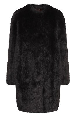 Max Mara Studio: Чёрная шуба 