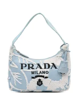 Prada Pre-Owned: Голубая сумка 