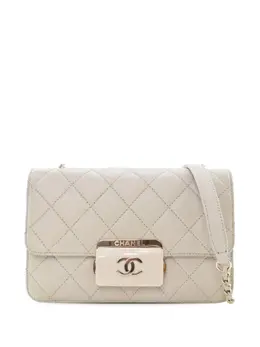 CHANEL Pre-Owned: Белая сумка через плечо 