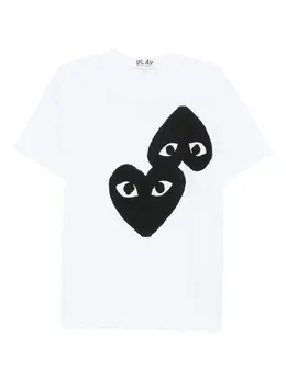 Comme Des Garçons Play: Футболка  Heart с принтом