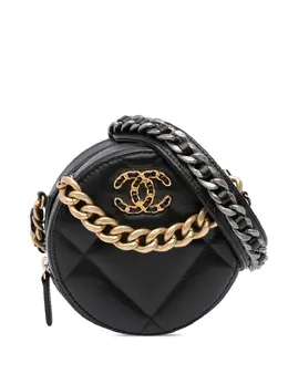 CHANEL Pre-Owned: Чёрный клатч 