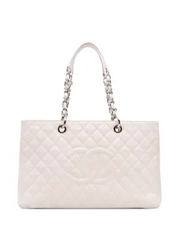 CHANEL Pre-Owned: Белая сумка-шоппер 