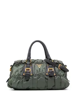 Prada Pre-Owned: Зелёная сумка 
