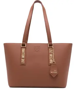 Love Moschino: Коричневая сумка-шоппер 