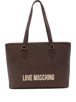 Love Moschino: Коричневая сумка-шоппер 