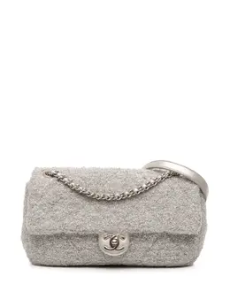 CHANEL Pre-Owned: Серебристая сумка через плечо 