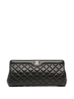 CHANEL Pre-Owned: Чёрный клатч 