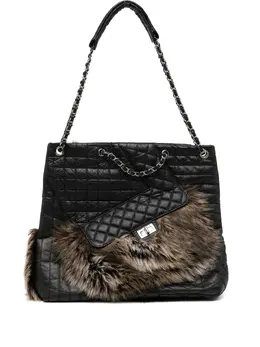 CHANEL Pre-Owned: Чёрная сумка-шоппер 