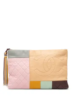CHANEL Pre-Owned: Коричневый клатч 