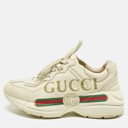 Gucci: Белые кроссовки  Rhyton