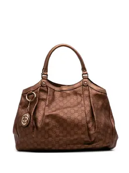 Gucci Pre-Owned: Коричневая сумка-шоппер 