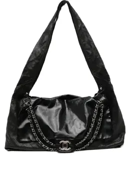 CHANEL Pre-Owned: Чёрная сумка-шоппер 