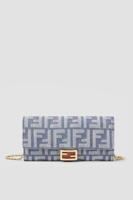 Fendi: Голубой кошелёк  Baguette