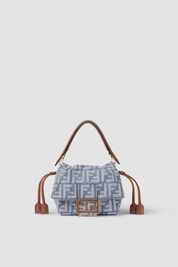 Fendi: Синяя сумка  Baguette